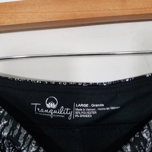 NWT Tranquility by Colorado Clothing Rhombi Black Skirt Skort Size L - Picture 4 of 6